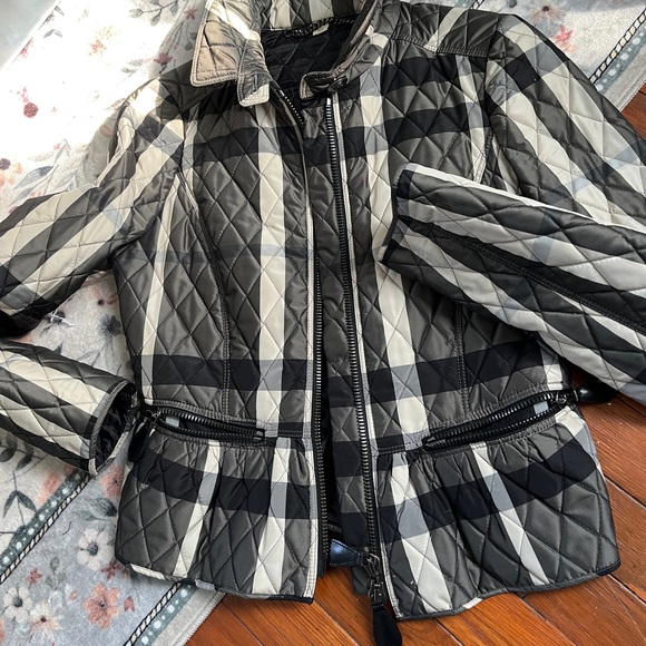 Burberry Quilted Jacket in Black & Gray Plaid - Picture 6 of 6